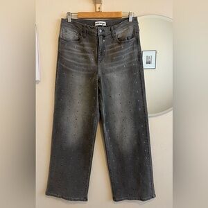 DKNY Gray Jeans with Silver Studs